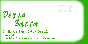 dezso batta business card